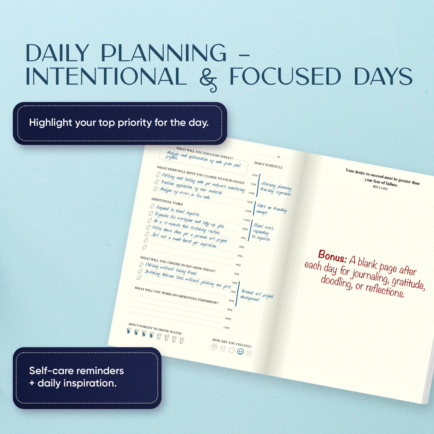 The Focus Planner – The Smart Monthly Planner for Big Goals, Less Stress, More Progress.